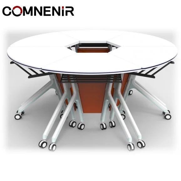 Modern Metal Folding Splicing Table Factory Directly Sale School University Students Multi-Color Workshop Use Furniture Foldable