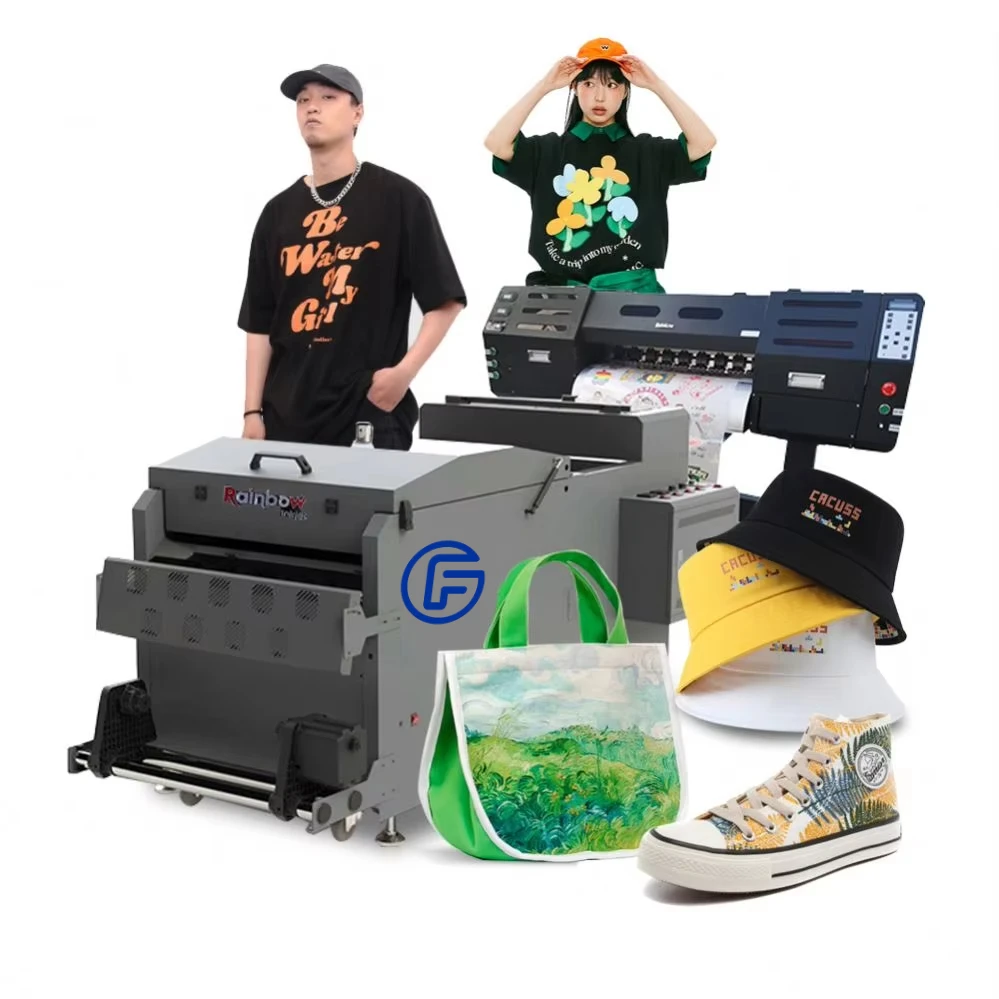 Cheapest DTF Printer 12inch 33cm 30cm roll to roll Pet Film Transfer Powder Oven Printer Head L1800 XP600 inkjet printers dtf