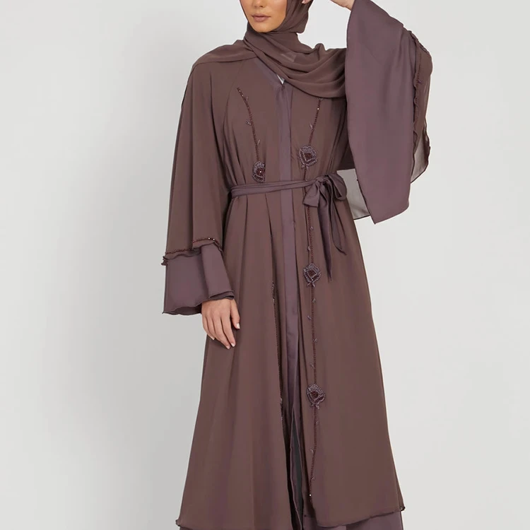 Hot Sale Women Abaya Dubai Turkey Muslim Fashion Hijab Dress Islam Simple Style Muslim Abaya  Arabic Evening Dress