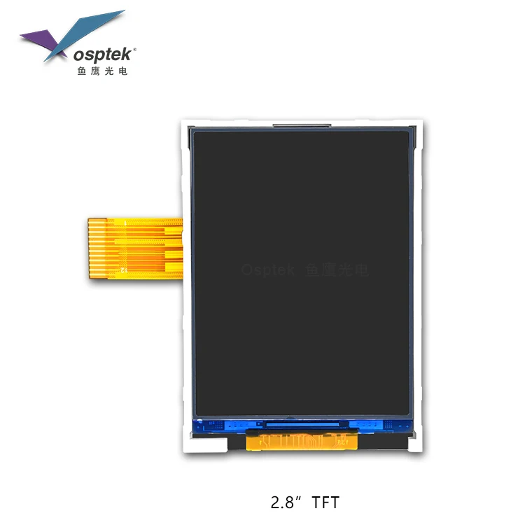 2.8 Inch Ips Small Tft Lcd Display Module With Touch Panel Interface ZIF FPC 12 Pin Small Size Display