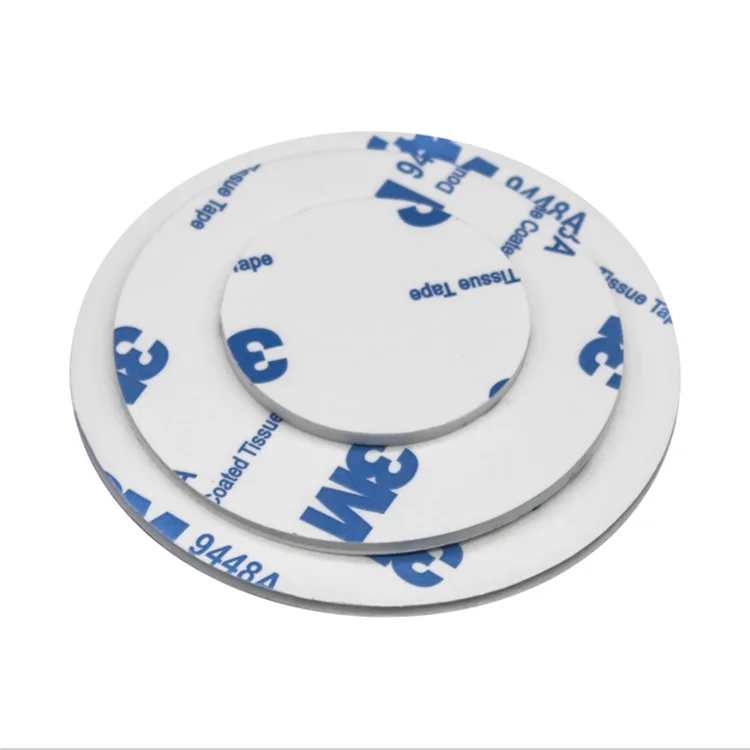 Deson 3M Precut White Pad Double Sided Sticky Round Dots Pads Non-Slip Pe Foam Gasket