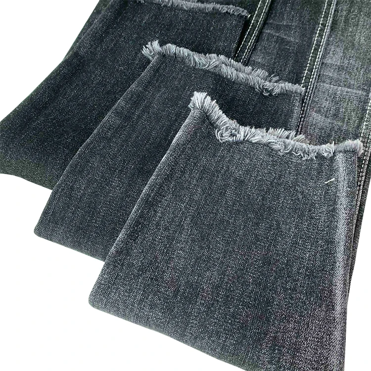 Black 9.8oz Egypt Popular Cotton Stretch Jeans Denim Fabric Stock Lot