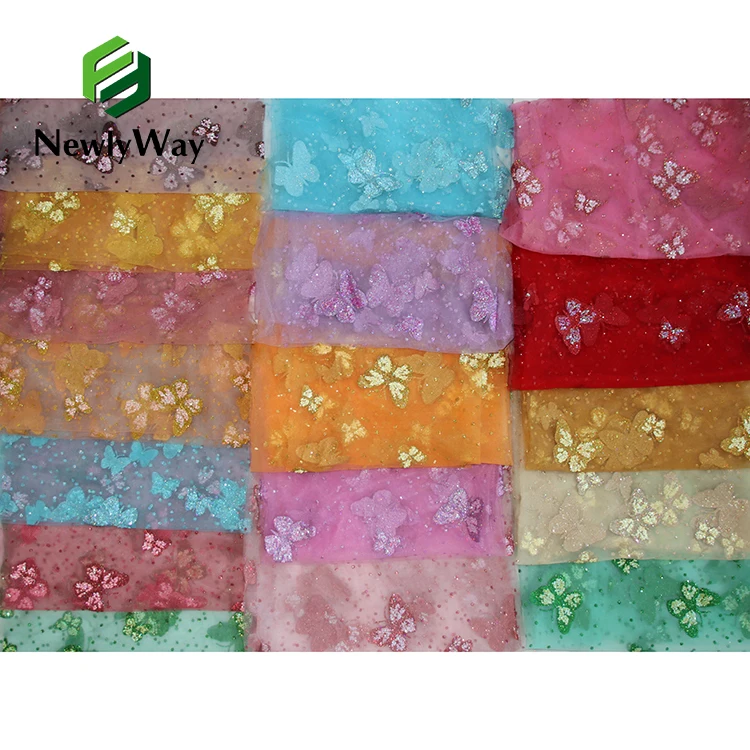 Прямая поставка с завода NewlyWay Тюлевая ткань блестками для вечерних