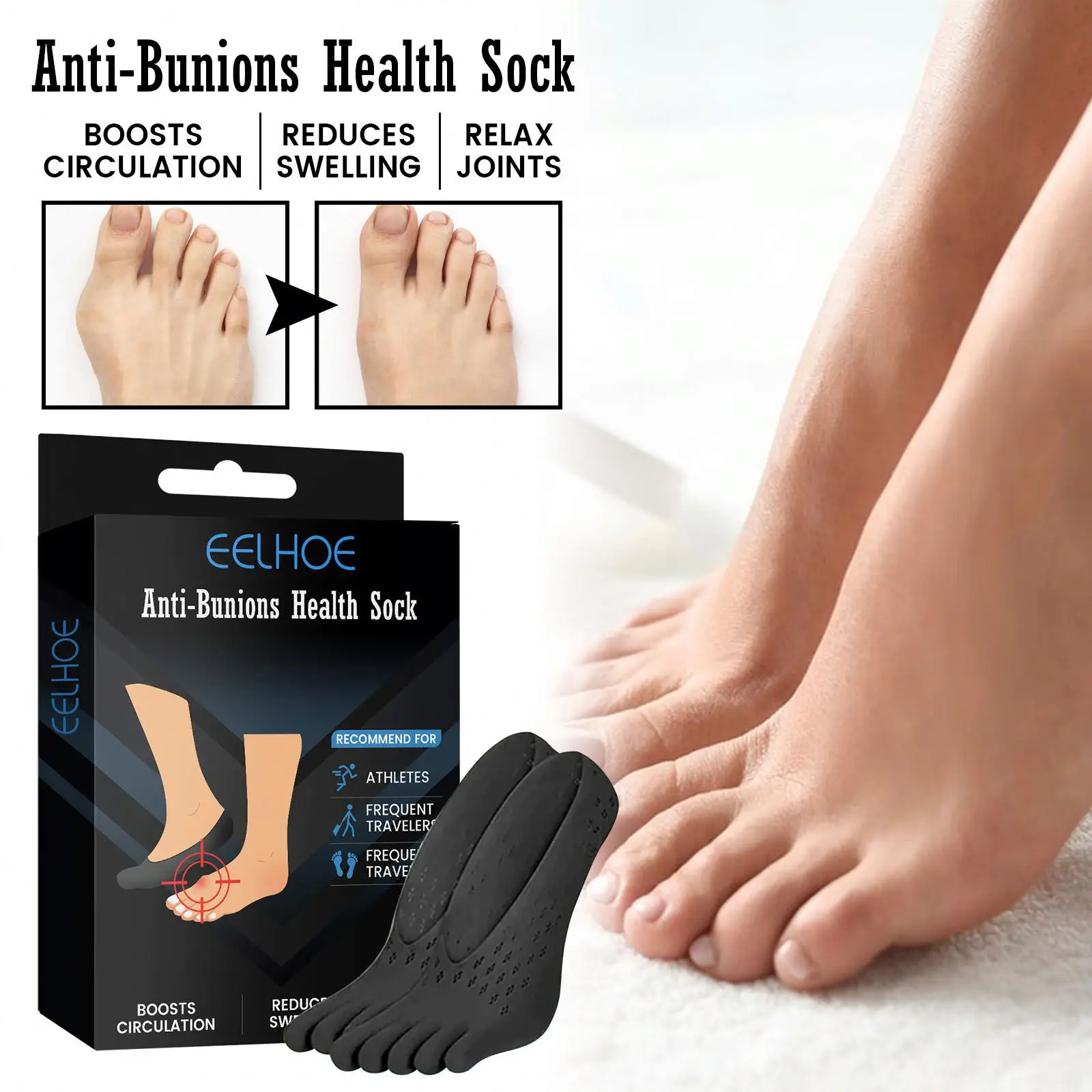 EELHOE оптовая продажа OEM анти-bunions носки