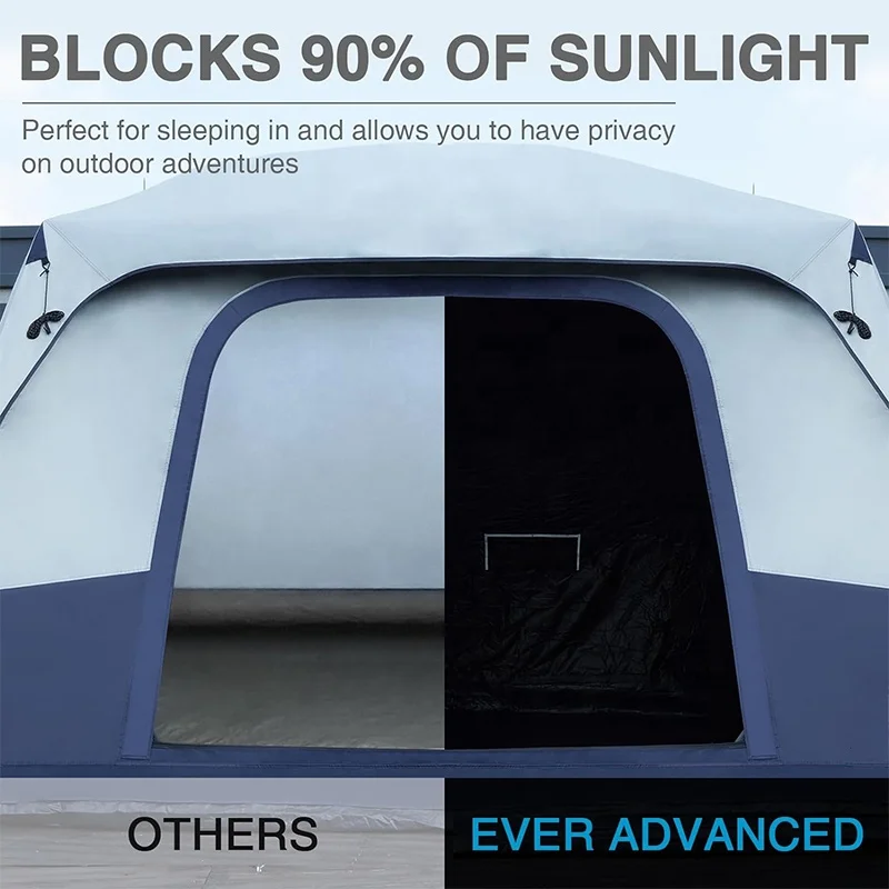 BOTEEN 10 Person Camping Blackout Tent Multi Room Tent for Family