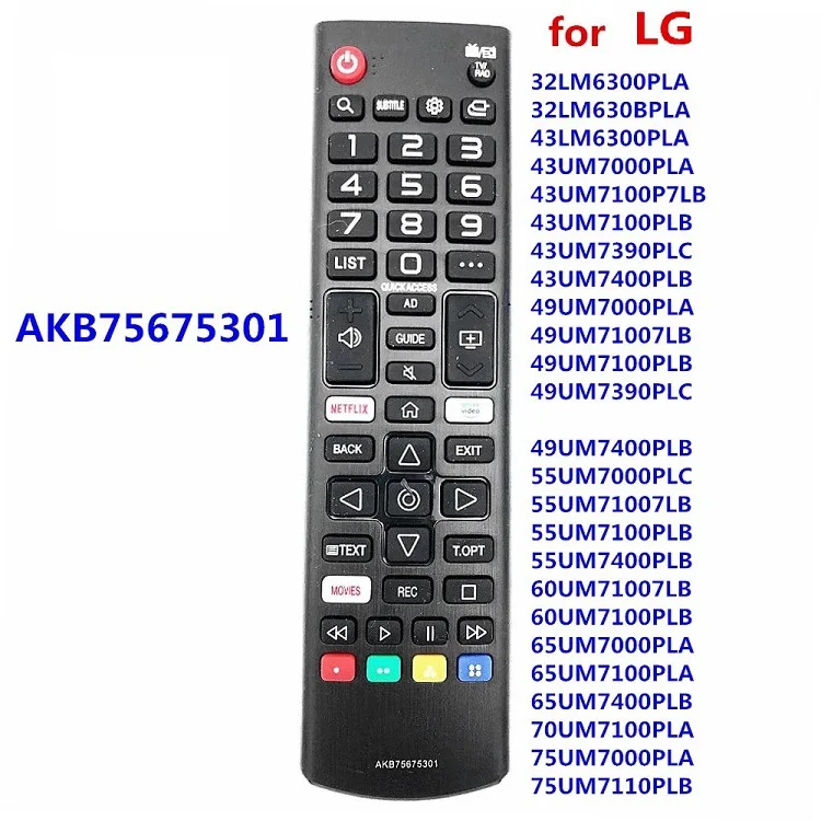 For LG TV remote control akb75675311 akb75675301 akb75675304