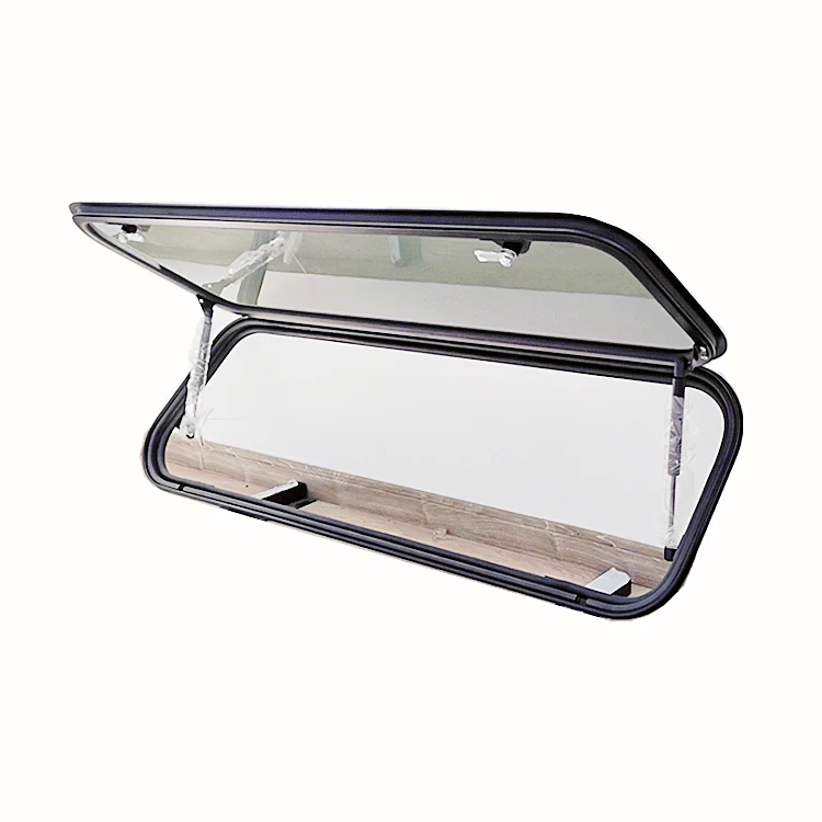 Factory sales aluminum alloy frame tempered glass pickup push window