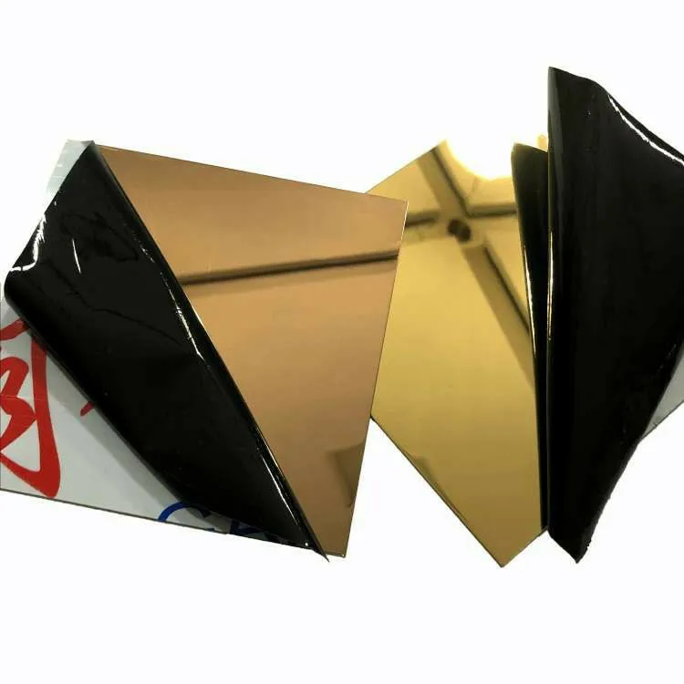 PVD Coated laser film Stainless Steel  Sheet 201  0.5*1220*2440 Gold  Mirror Steel Sheet  Price by Unit Piece
