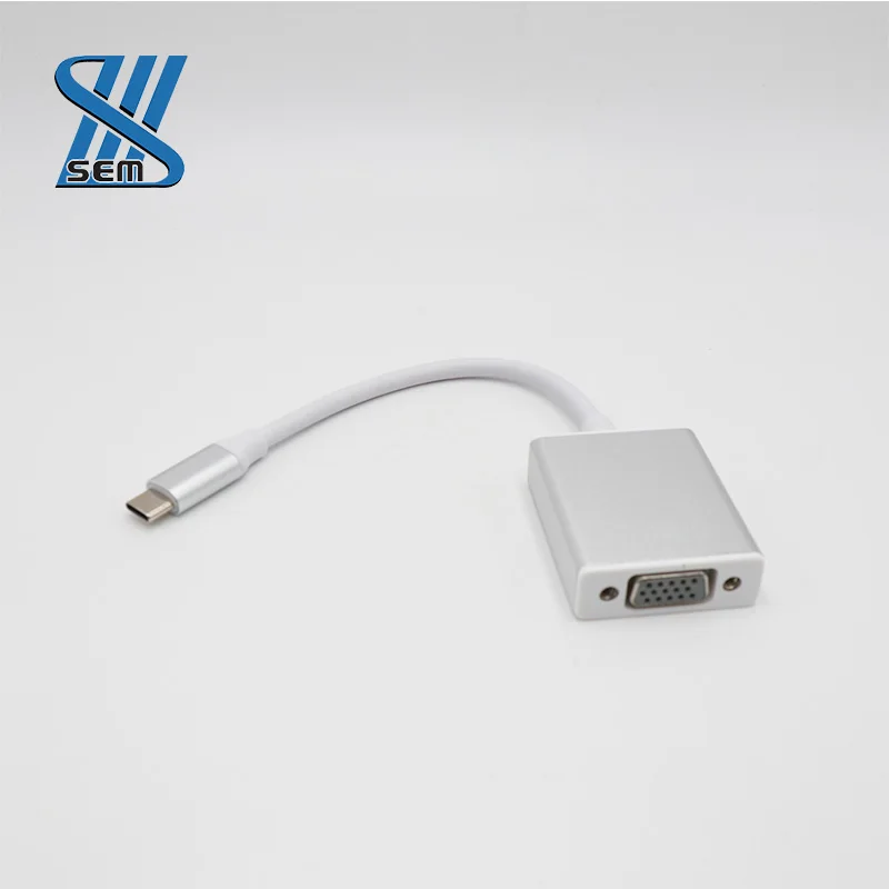 2021 высокого класса Прочный USB TYPE-C to VGA конвертер кабель для компьютера/рабочего стола