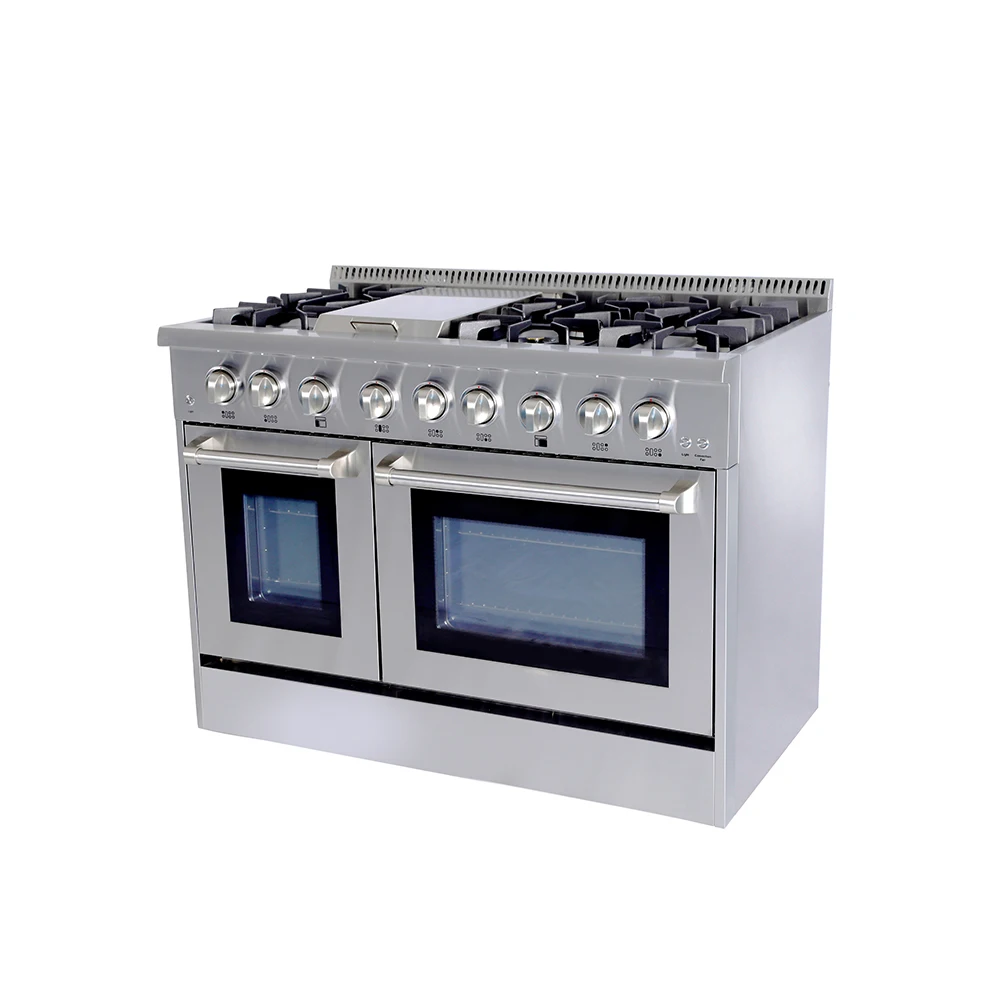 2019 best 48 Inch Gas Range With Drip pan In Stainless Steel