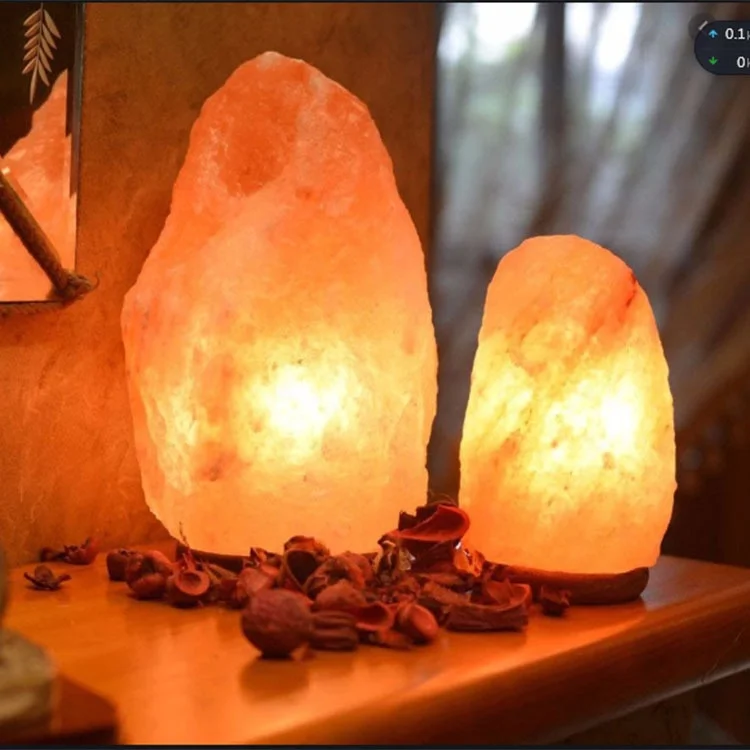 Rough Shape Pink Himalayan Natural Salt Lamp With Natural Air Cleaner Function