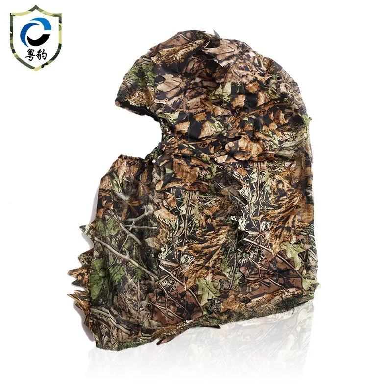 Ghillie Camouflage Leafy Hat 3D Full Face Mask Headwear Turkey Camo Hunter Fishing Headgear Cap Hunting Accessories