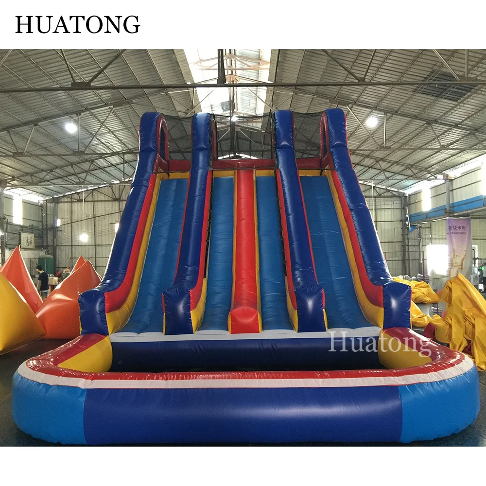 Good Quality Long Slide Adults Outdoor Beach Giants Inflatable Water Slide With Blower for Sale