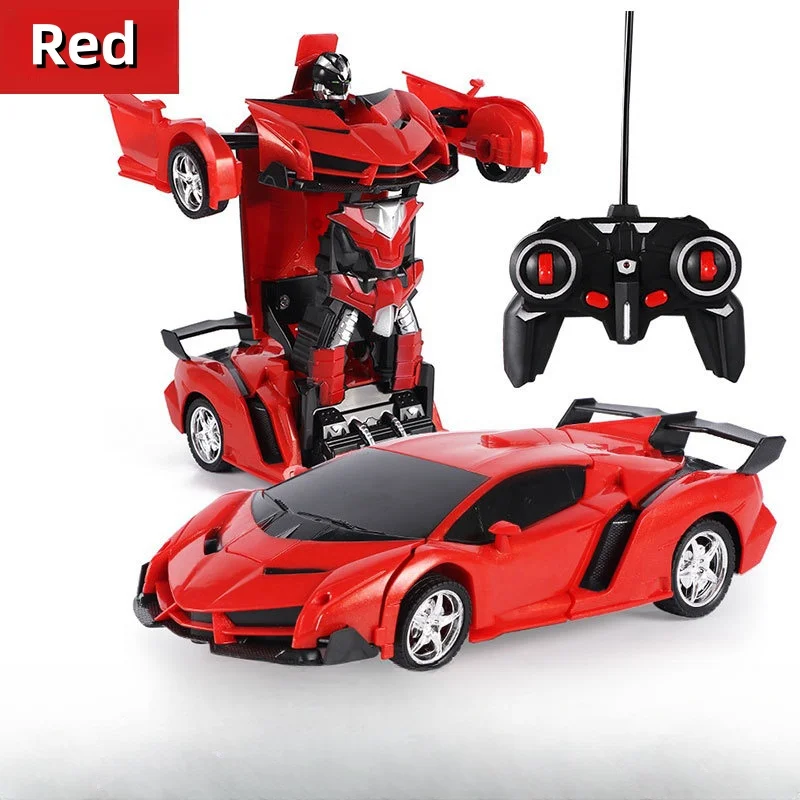 NEW 2 In1 Way Play Transformation Remote Control RC Car 360 Degree Rotation Cool LED Light Battle Robot For Gifts Robot Car Toys
