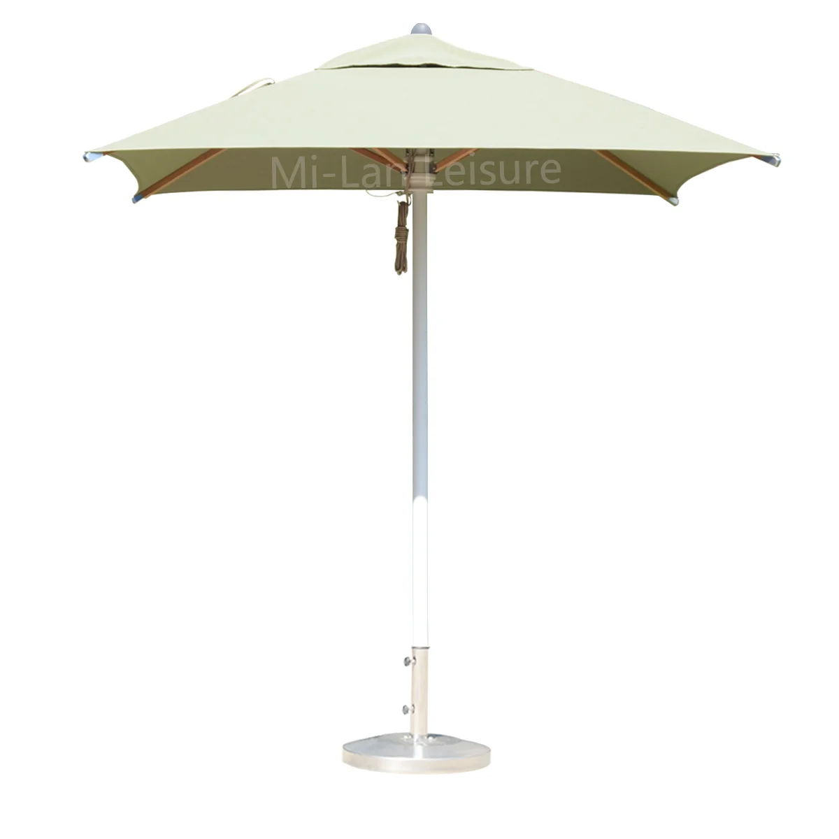 Stainless Steel Commercial Luxury Patio Garden Furniture Wooden Sun Parasol System Outdoor Umbrella For Restaurant