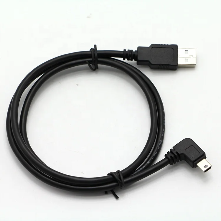  90 градусов правый угол USB папа к Мини кабель для PS3 контроллер