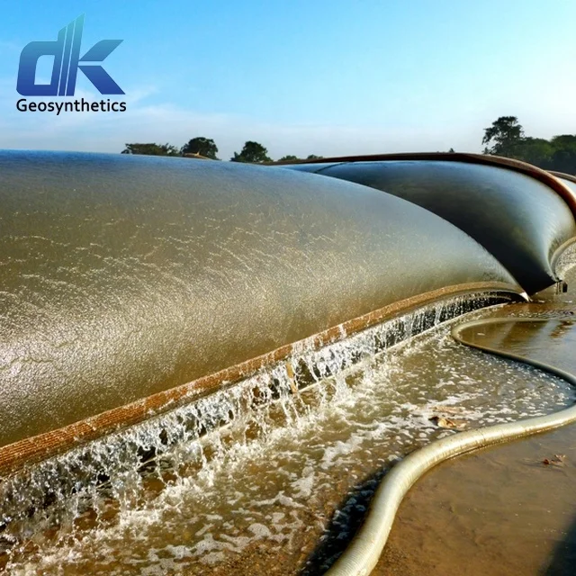 100KN 90KN PP Geotube Marine Construction Shoreline Restored with Woven Geotextile Sludge Dewatering Geotube Geomaterial geobag