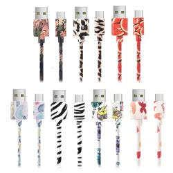 FRS Pu Material Printing Cable 1m 5v 2.1a Phone Usb Charger Cable Quick Charger Commonly Used Accessories & Parts