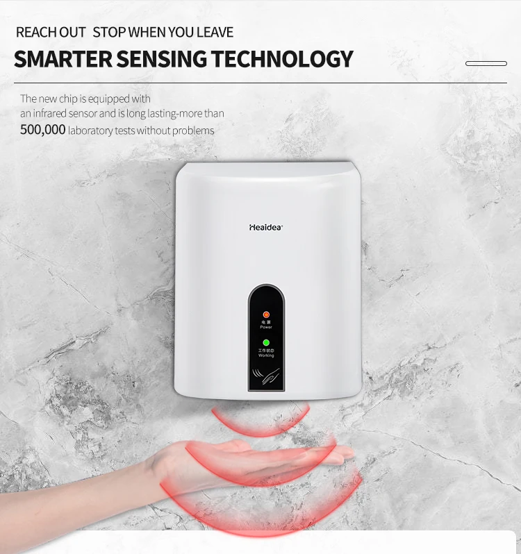 Heaidea Wall Mounted hand dryer for toilet plastic automatic hand dryer