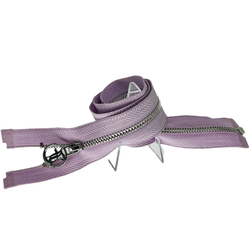 Customized Color 10-60cm metalized Open End Teeth Large men sport jacket Zipper 3# 4# 5# 8# 10#