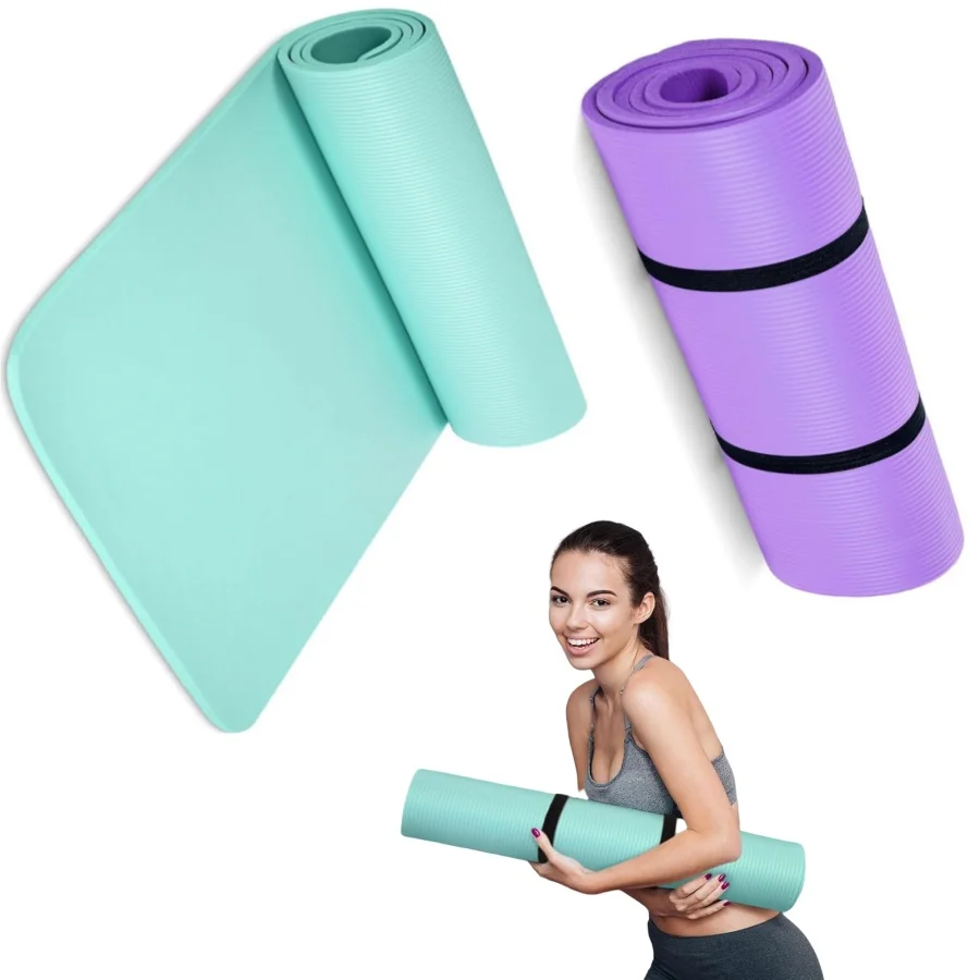 ECO friendly Manufacturer NBR yoga mat non slip yoga mat high quality wholesale Custom Logo printed NBR yoga mats