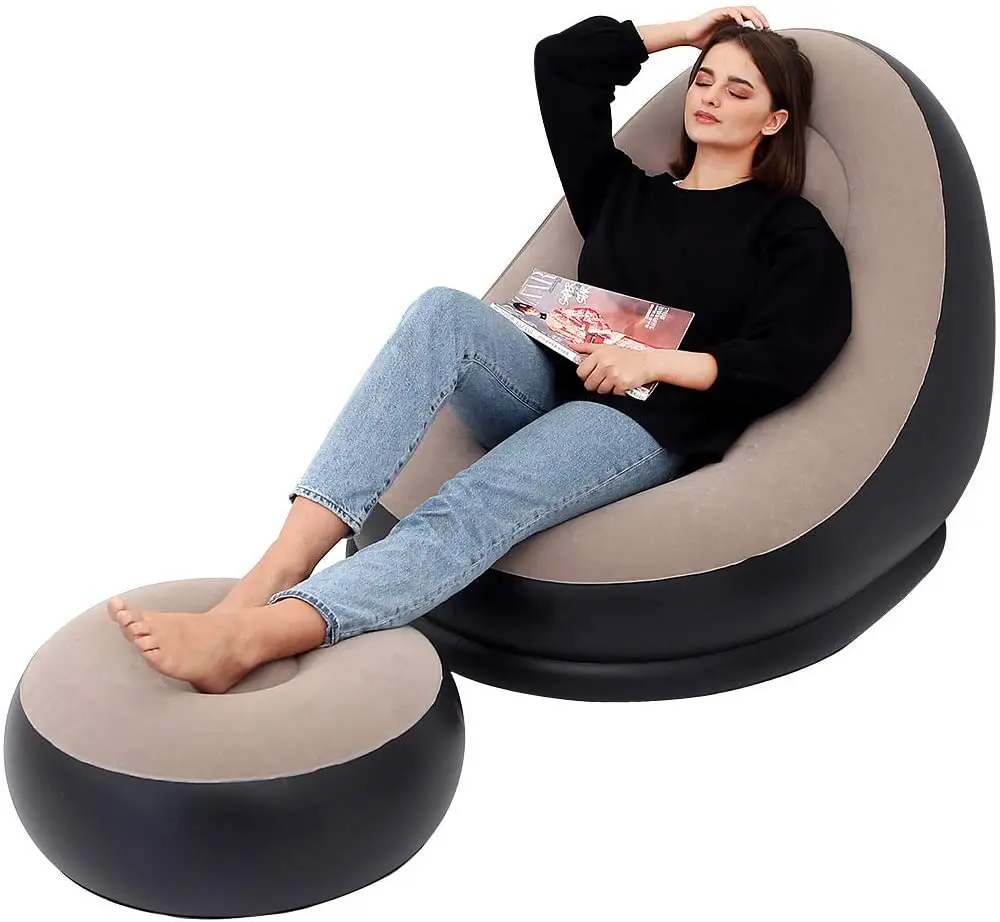 Home Outdoor Household Inflatable Glitter Lounger Lazy Air Sofa Bed Chair