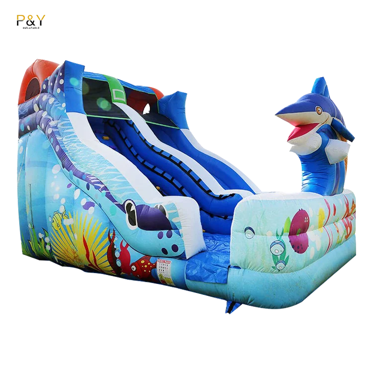 Горячая распродажа океанская надувная горка для скалолазания водная Дельфин с бассейном