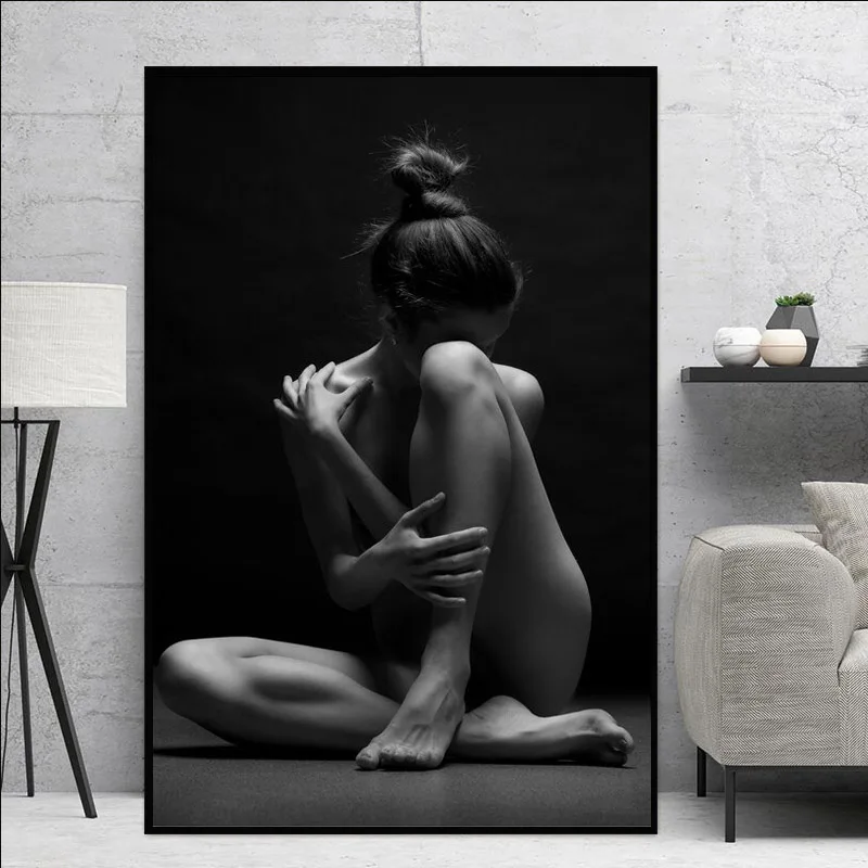 Living Room Home Decor African Woman  Posters and Prints  Art Picture  nude woman body painting