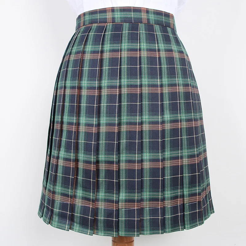 Korean Style Plaid Pleated Skirt student Spring fall High Waist Short Student 2024 New Summer girls school uniform Skirts