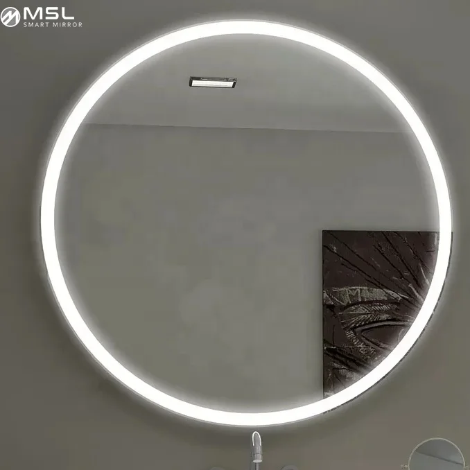 Pretty see lighted touch screen wholesale high quality home decoration round decorative mirror