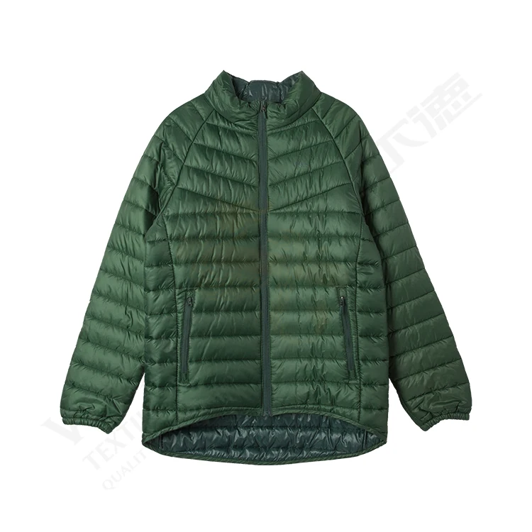 OEM Customized Fashion Short Winter Warm Clothes Outdoor Packable Mens Light Weight Jacket Cotton Casual Woven Windproof Jacket