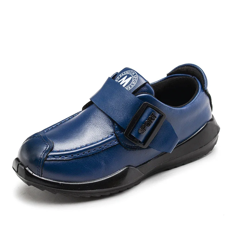 School Shoes for Children Black School Shoes Leather Kids Casual Sneakers