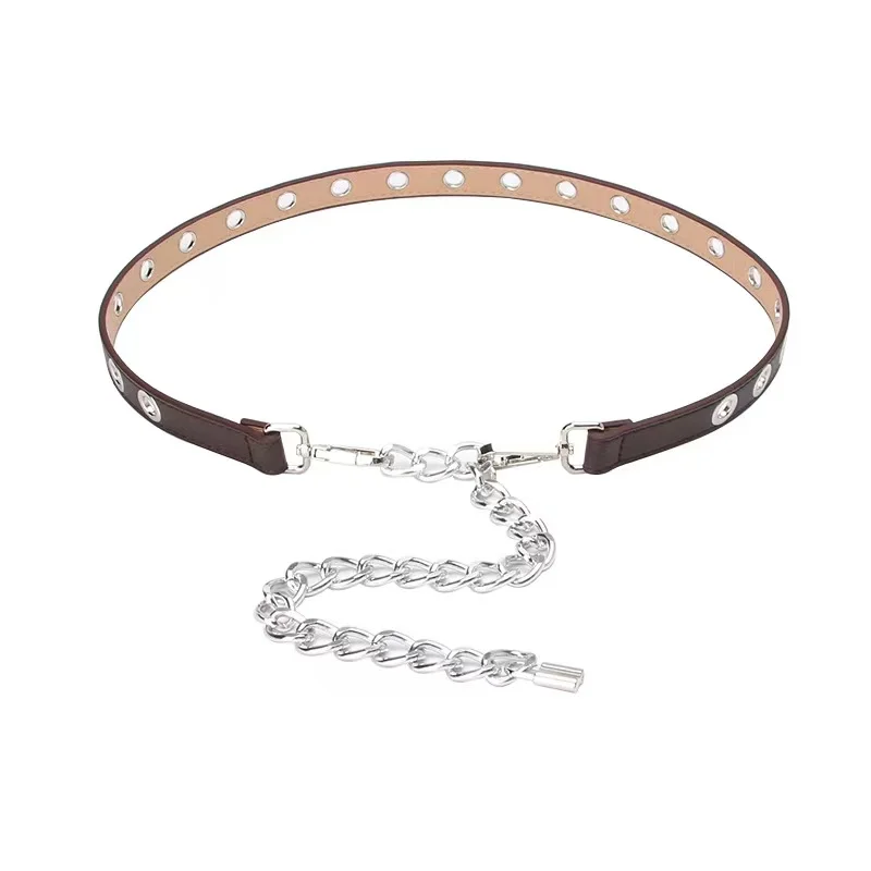 Belt Ladies Jeans Pants Punk Hip Hop Eye Free Punch Belt Fashion Versatile Decorative Belt