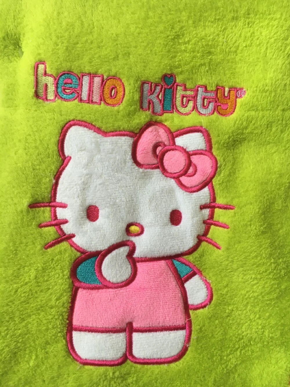 Super Soft  Cozy Candy Color Hello Kitty  EMB Baby Blanket