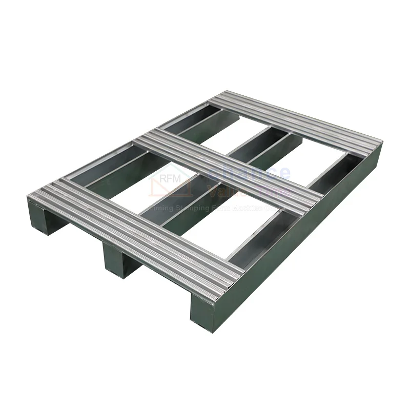 Logistics Lightweight Stackable  Metal steel galvanized pallet For intelligent warehouse conveyor belts