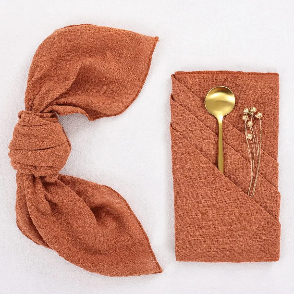 High Quality Embroidered Polyester Dinner Table Linen Napkin Disposable Home & Hotel Decoration for Weddings & Airplanes
