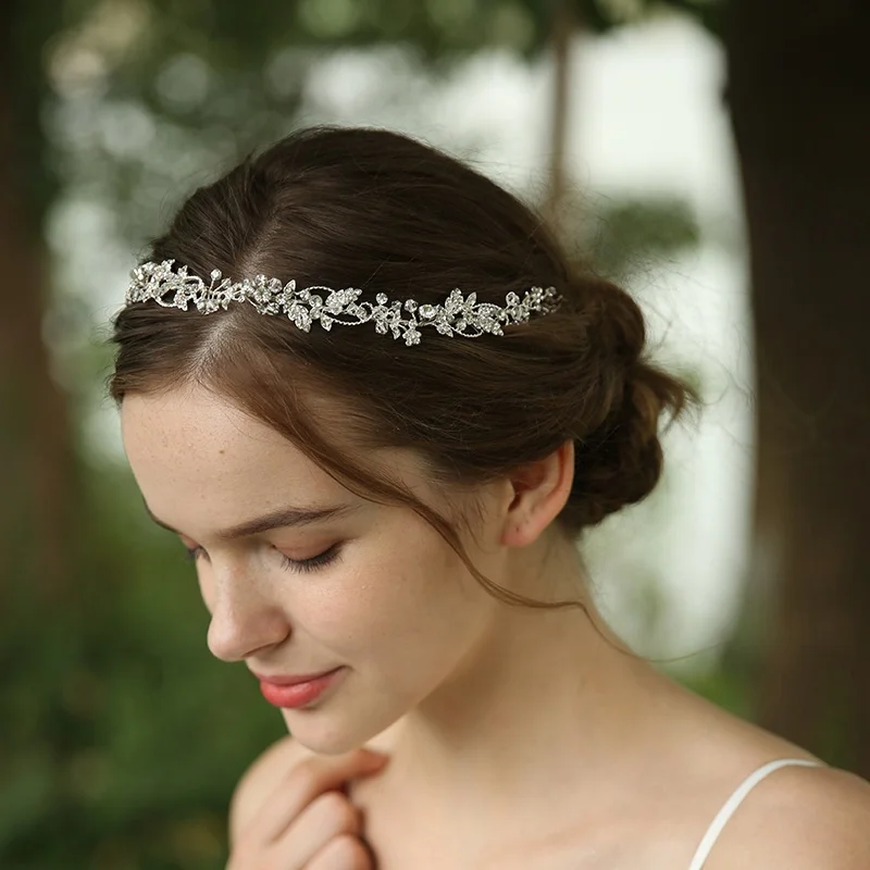 Fashion Jewelry Wedding Handmade Hair Band Jewelry Crystal Rhinestones Bridal Headpiece For Wedding