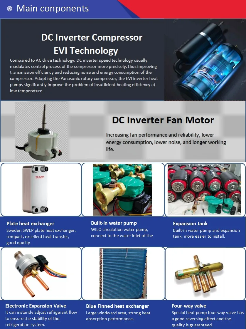 Air to Water Heat Pump Water Heater heating system for home