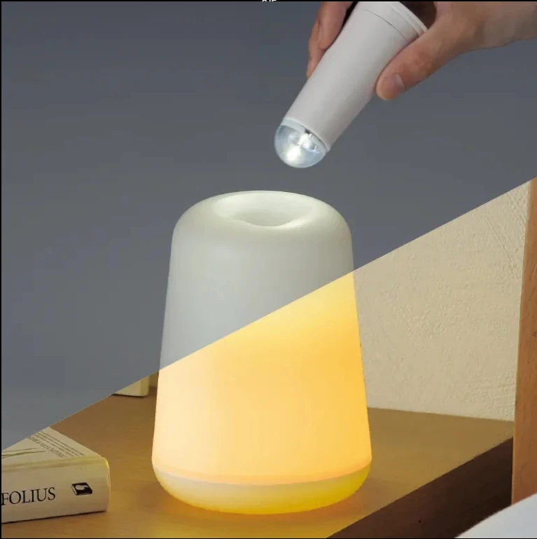 Mini Modern LED Night Light Lamp 1W Battery Powered Projector Kids Warm Color LED Astronaut Mushroom Nightlight ABS Crystal