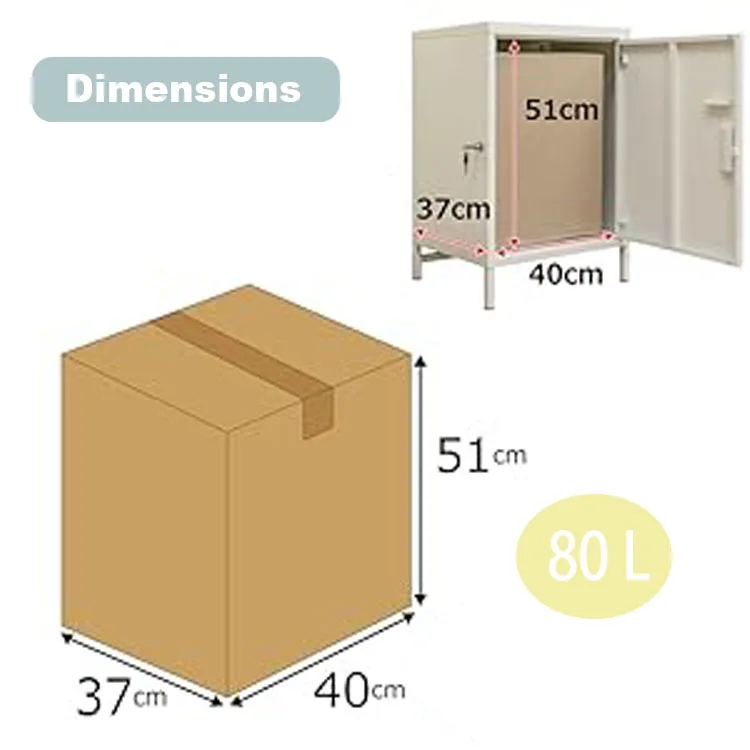 JH-Mech Package Drop Box Generous Storage Pre-assembled Weather-resistant Superior Security Metal Parcel Delivery Box for Home