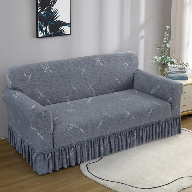 Hot Sell Modern Stretch Couch Covers Soft Breathable Jacquard Corn Velvet Sofa Cover Slipcover for Living Furniture Covers
