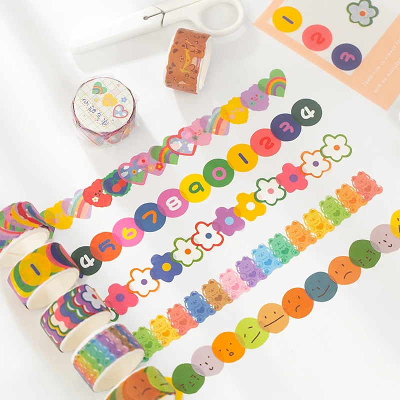 Craft Custom Printed Christmas Cute Basic Floral Pattern All The Colour Set Adhesive Tape Washi Tape For Scrapbooking