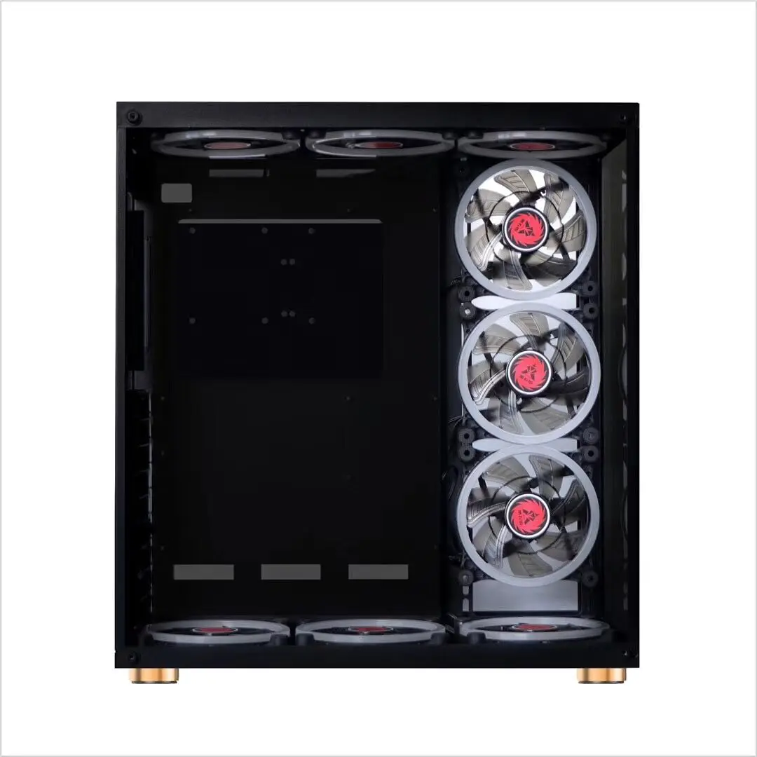 Заводской Оригинальный корпус для компьютера игрового ATX корпуса и башни стеклянный с RGB вентиляторами рабочего