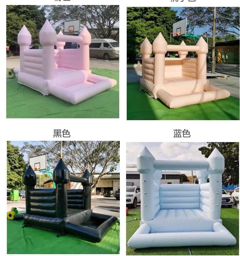 multi color white inflatable wedding bounce castle wedding party inflatable castle bouncy