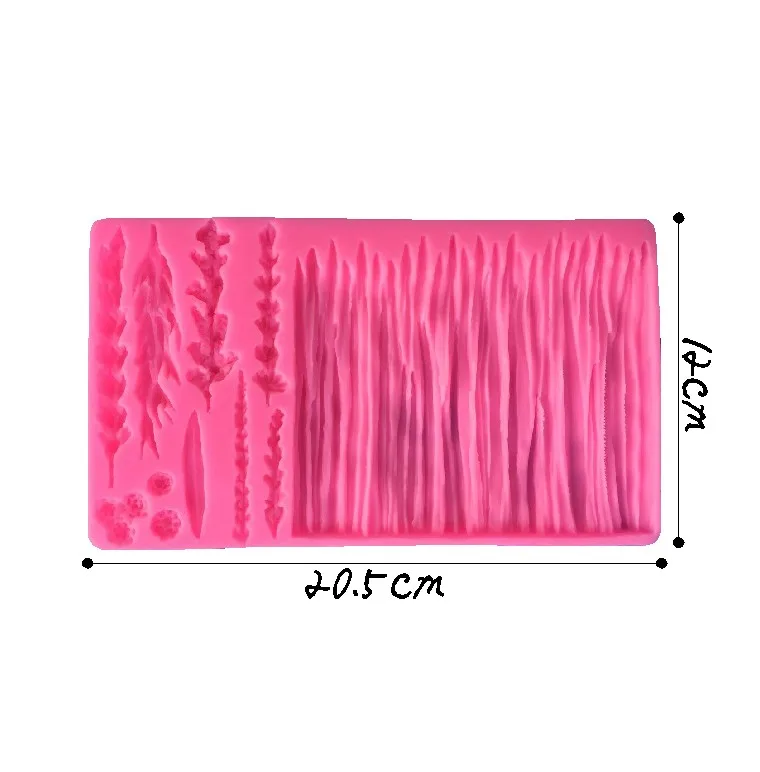 
Silica gel mould for wheat and wheat grass with florets turning sugar cake edge tool 