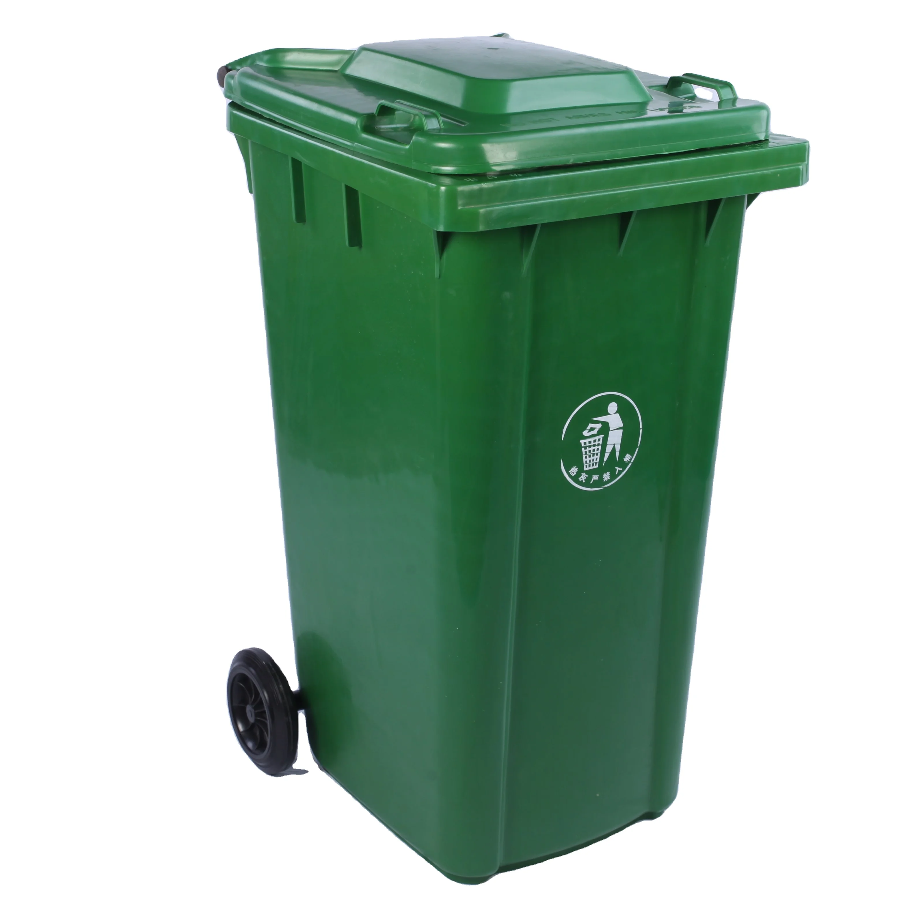 China HUIGOR Industrial Hospital Outdoor Plastic Wheelie Bin Mobile Garbage Trash Can with Wheels 120L 240L 360L 660L 1100L