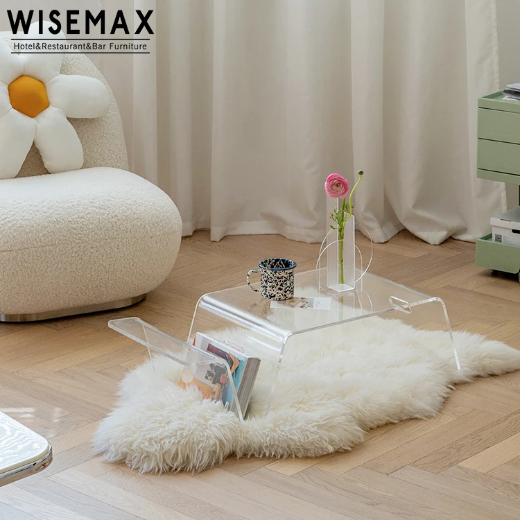  WISEMAX FURNITURE Stylish Storage Designer Apartment Living Room Tea Table High Quality Acrylic