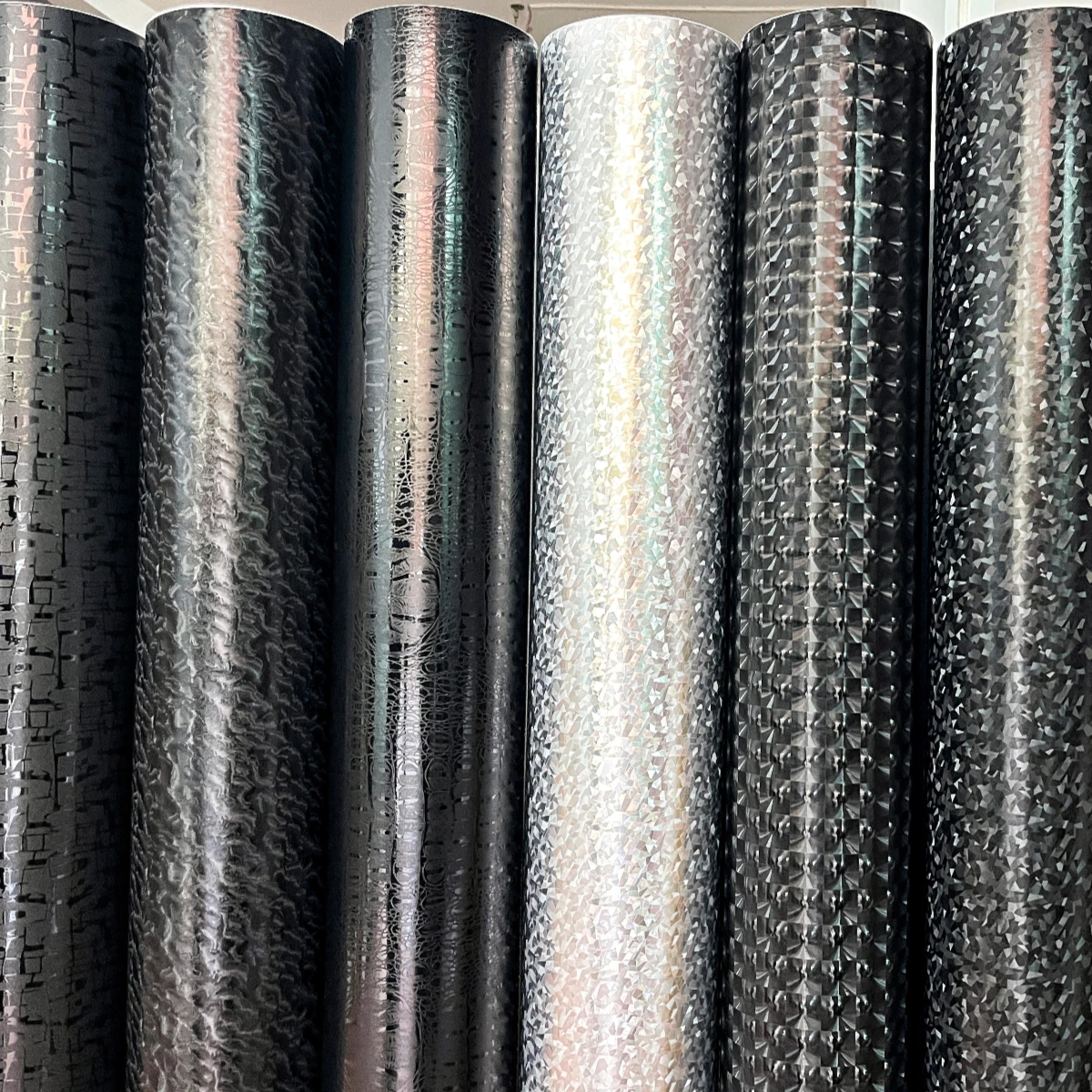 3D pattern black car wrap vinyl black design sticker for phone and laptop