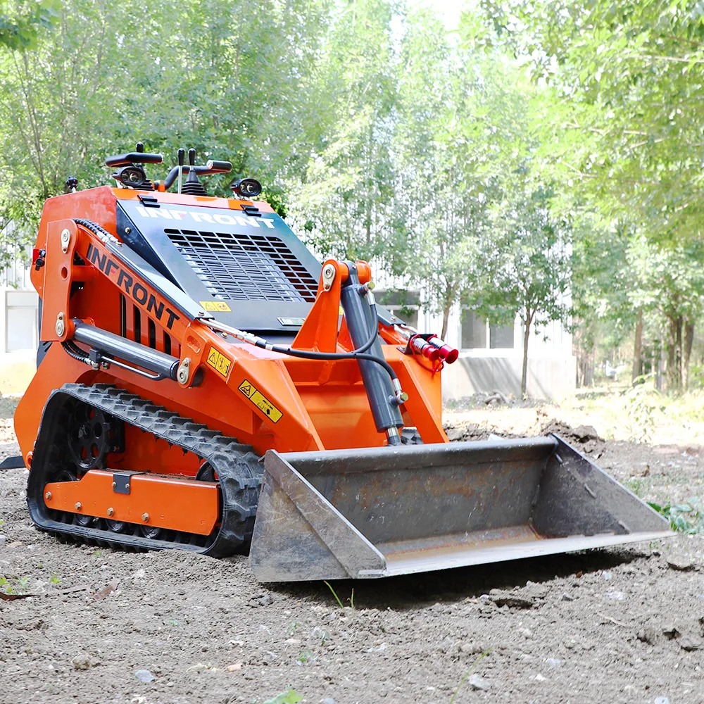 Factory Direct Strong Load Bearing Capacity Mini Track Skid Steer Loader Multi-function EPA Engine Wheel Electric Skid Steer