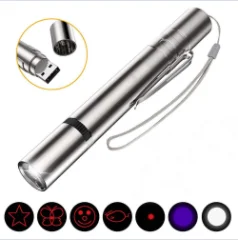  Популярные интерактивные игрушки для кошек палочка с зарядкой от USB 4 в 1 тренировочный инструмент домашних животных лазерная указка узор Горячая кошка перезаряжаемая Функция Pet обучающий